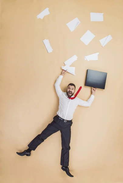 Knappe manager met een ongeval — Stockfoto