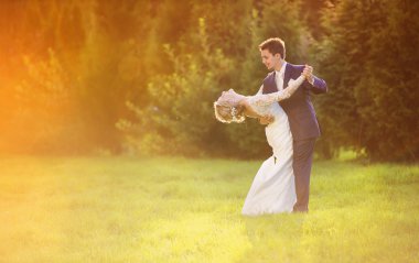 Evlilik çift romantik anları zevk