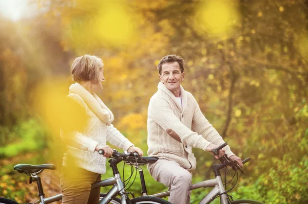 자전거에 활동적인 노인 — 스톡 사진