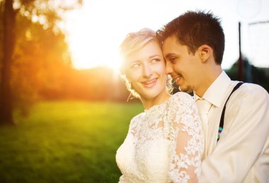 Evlilik çift romantik anları zevk
