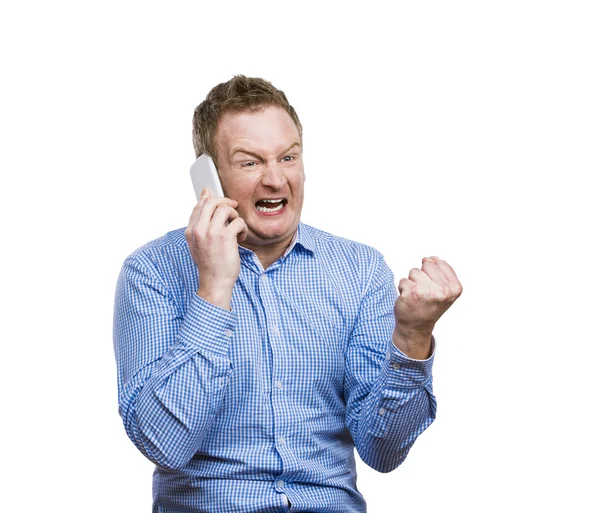 Hombre haciendo una llamada telefónica — Foto de Stock