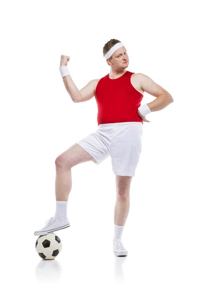 Football player with a ball — Stock Photo, Image