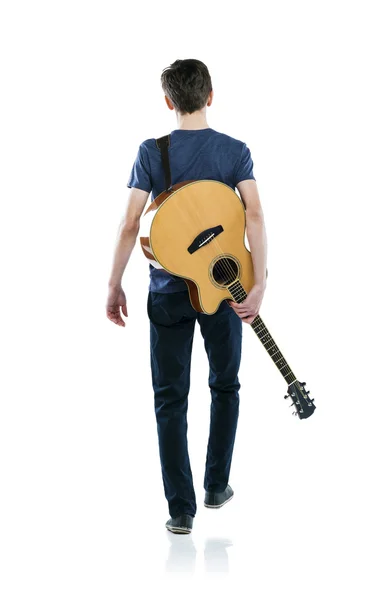 Guitar player with his instrument. — Stock Photo, Image