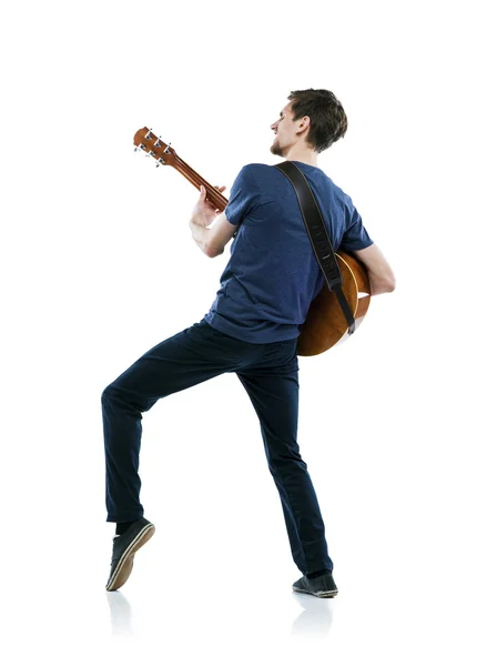 Guitarrista com seu instrumento . — Fotografia de Stock