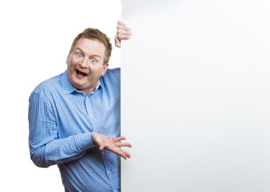 Boş bir tabela holding adam