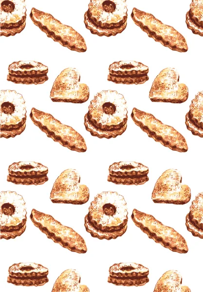 Fundo com biscoitos de gengibre — Vetor de Stock