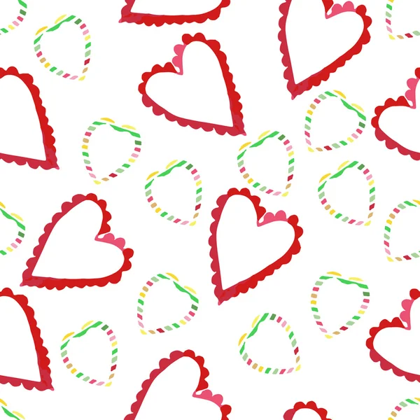 Набор красочных акварельных сердец — стоковый вектор