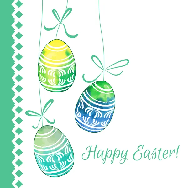 Hand drawn patterned Easter eggs. — Stock Vector