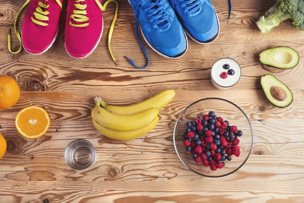 Loopschoenen op de vloer — Stockfoto