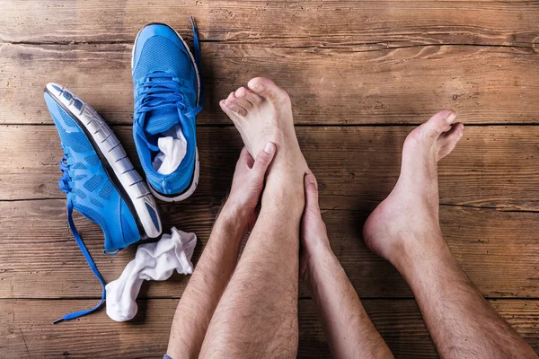 Injured runner — Stock Image Injured runner Royalty Free Stock Images