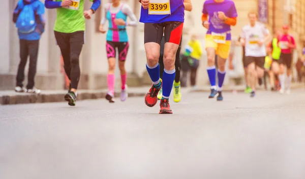 Lopers op de stad race — Stockfoto