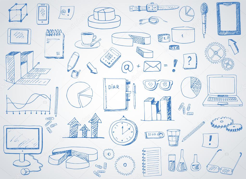 Set of various business icons