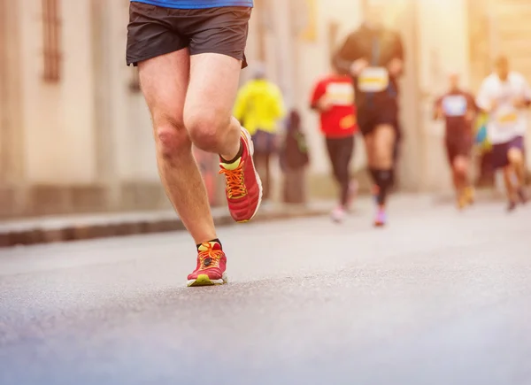 Corredores en la carrera de la ciudad — Foto de Stock