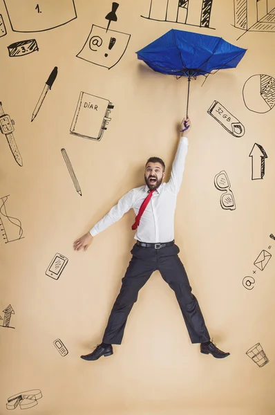 Manager falling down — Stock Photo, Image