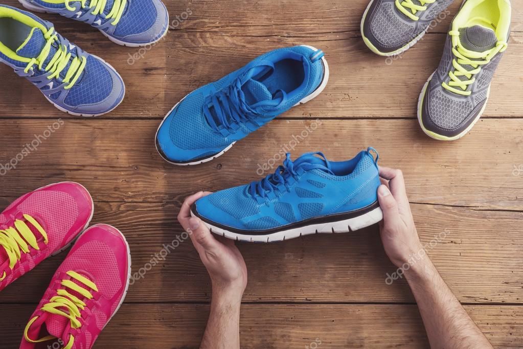 Running shoes on the floor Stock Photo by ©halfpoint 71965167
