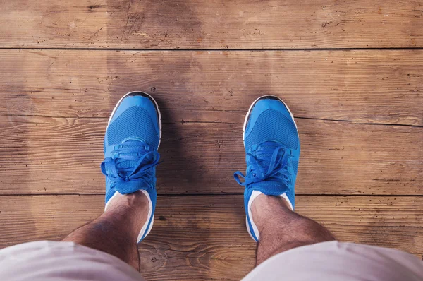 Jambes d'un coureur méconnaissable — Photo