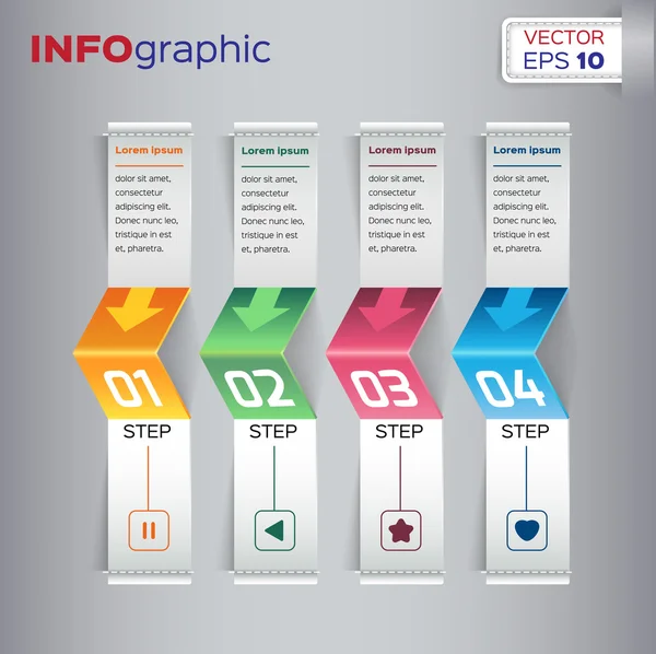 Design infografico moderno — Vettoriale Stock