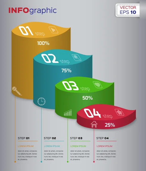 Conception infographique moderne — Image vectorielle