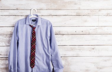 Father's day composition of shirt and tie