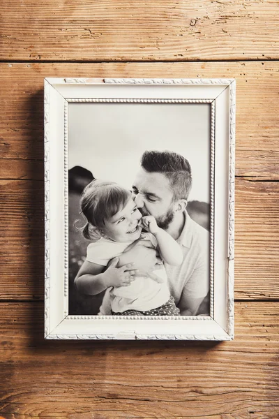 Father's day composition - picture frame — Stockfoto