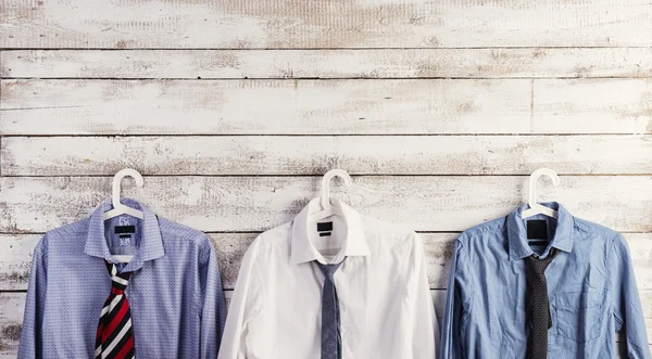 Father's day composition of shirts and ties — Stock Photo, Image