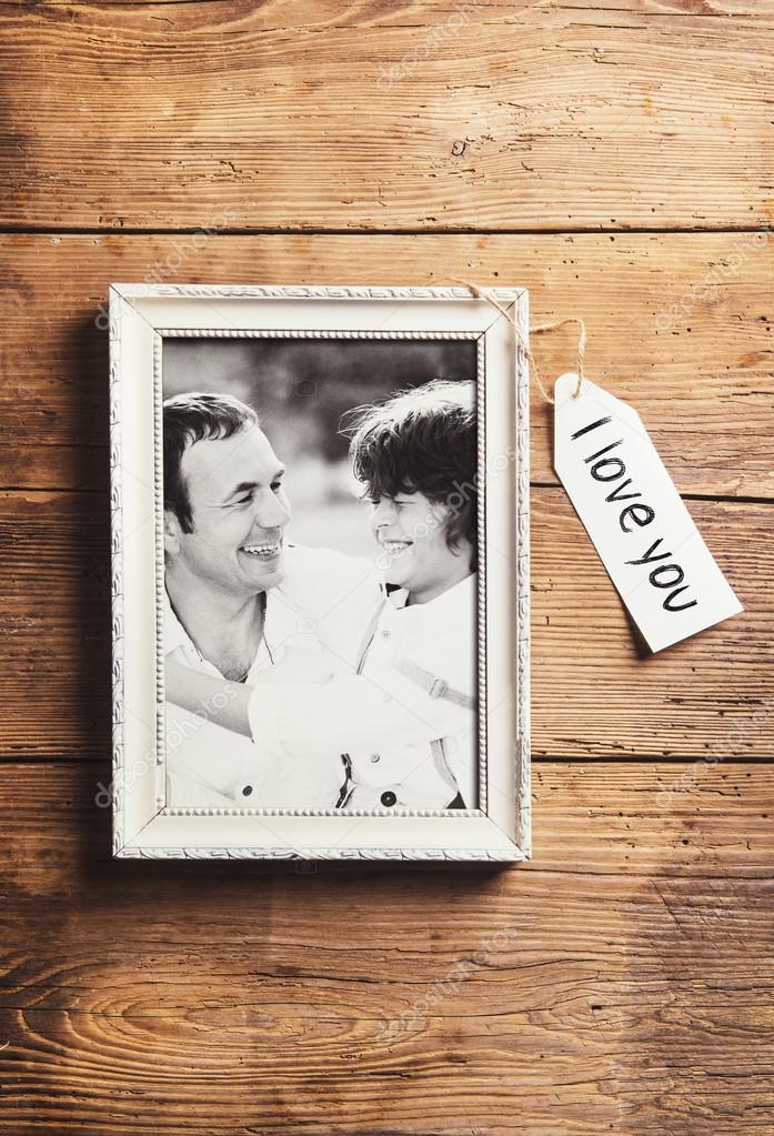 Father's day composition - picture frame