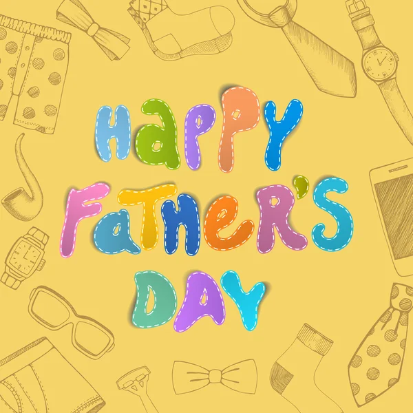 Щасливий день батька вітальна листівка — стоковий вектор