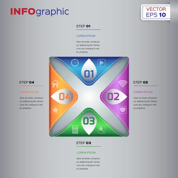 Progettazione aziendale infografica — Vettoriale Stock