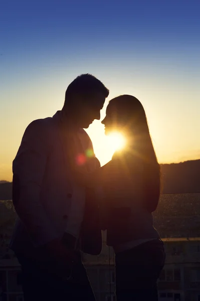 Casal na data romântica — Fotografia de Stock