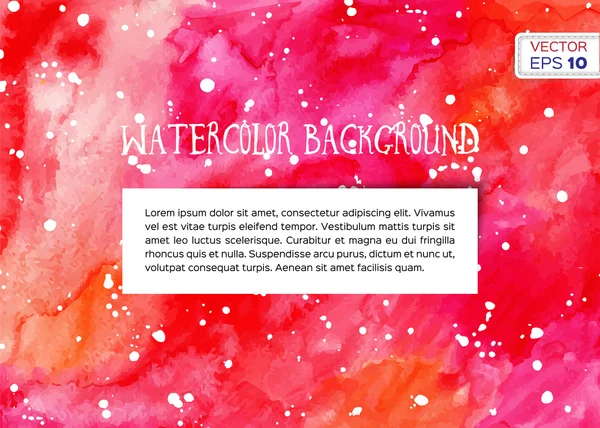 Hand drawn watercolor background — Stock Vector