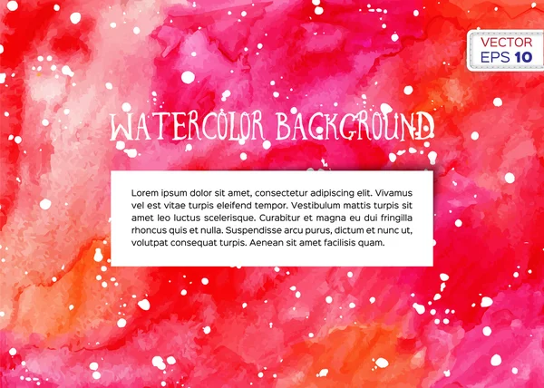 Handgezeichneter Aquarell-Hintergrund — Stockvektor