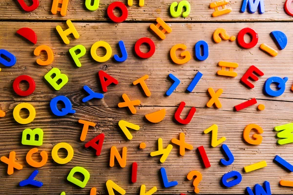 Colorful plastic letters — Stock Photo, Image