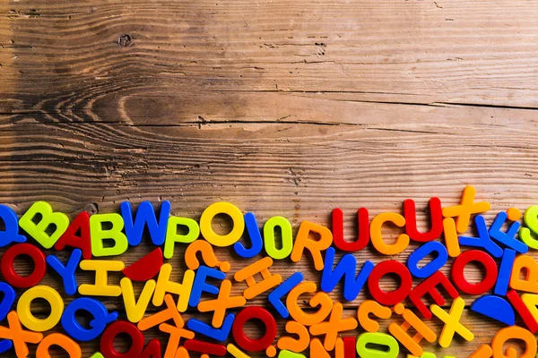 Colorful plastic letters — Stock Photo, Image