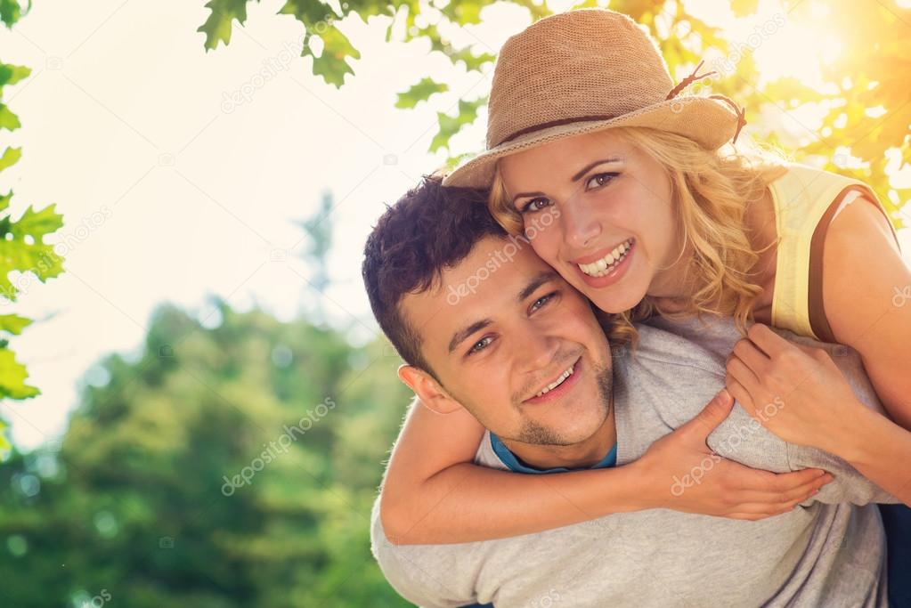 Young couple outside 