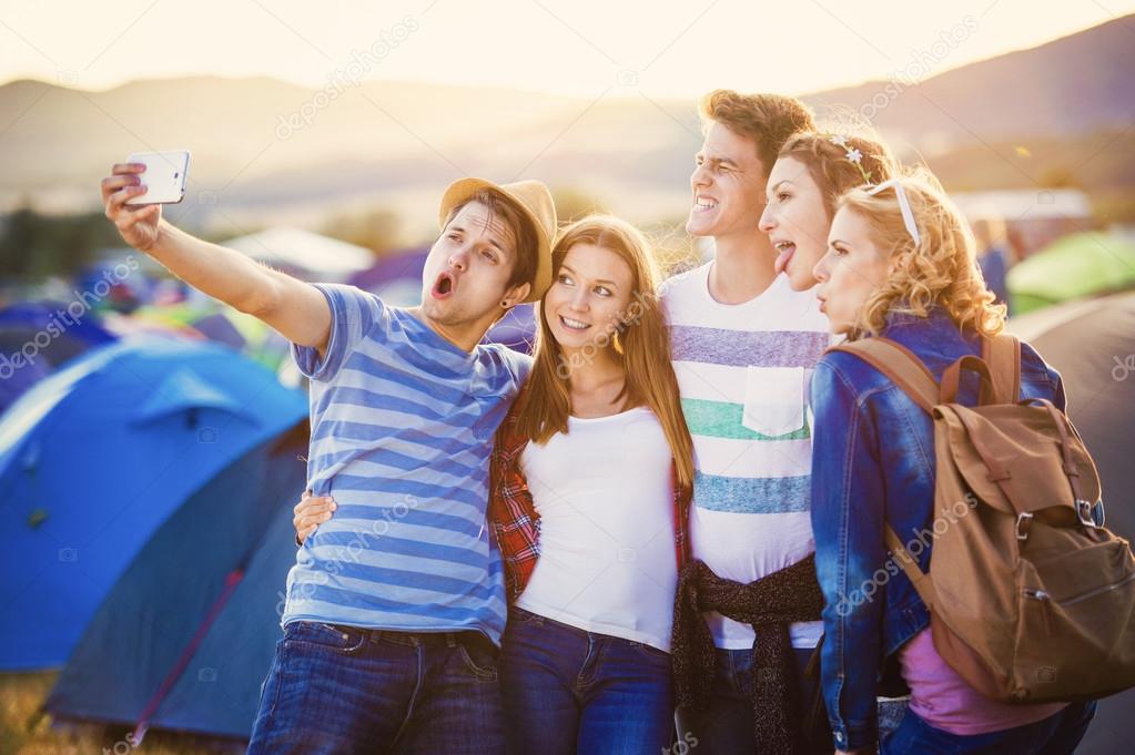 Teens at summer festival