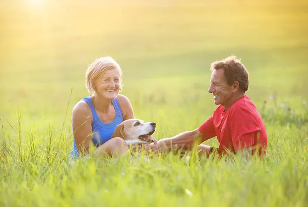 Senior couple relaxing — Stock Photo, Image