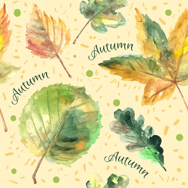 Рука намальована осіннє листя — стоковий вектор