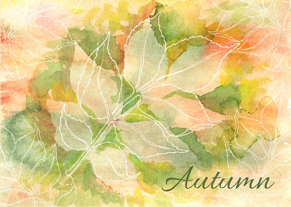 Handgezeichnete Herbstblätter — Stockvektor