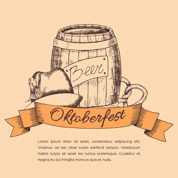 Oktoberfest vektor Illustration — Stock vektor