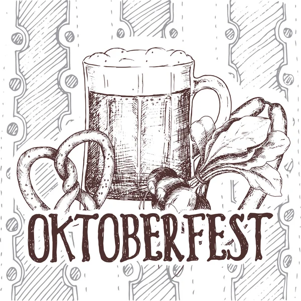 Oktoberfest Vector Ilustración — Vector de stock