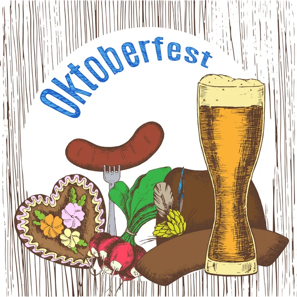 Oktoberfest Vector Ilustración — Vector de stock