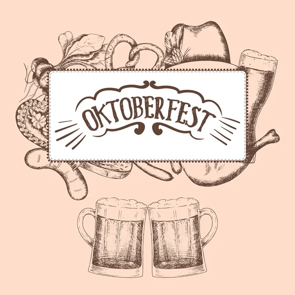 Oktoberfest vektor Illustration — Stock vektor