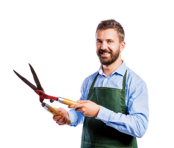 Young handsome gardener — Stock Photo, Image