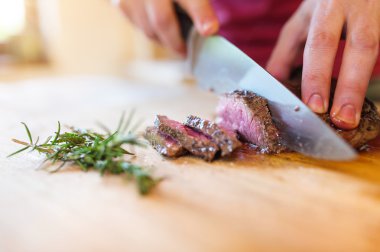 Grilled beef steak clipart