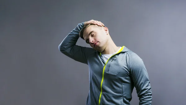 Runner in a studio — Stock Photo, Image