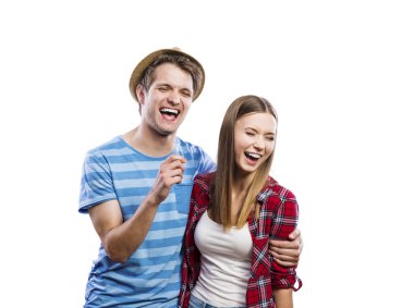 Güzel genç hippi çift