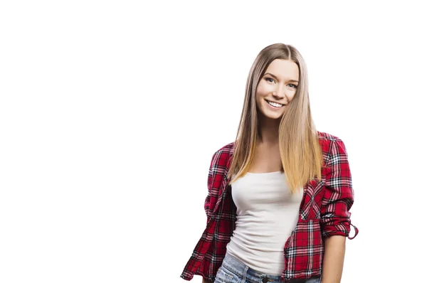 Bela jovem hipster menina — Fotografia de Stock