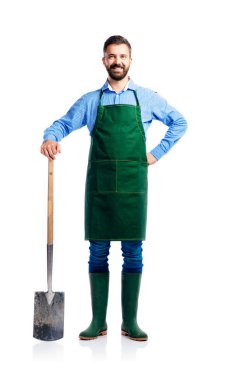 Genç yakışıklı bahçıvan