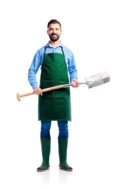 Genç yakışıklı bahçıvan