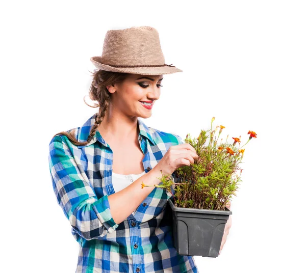 Mooie jonge vrouw — Stockfoto